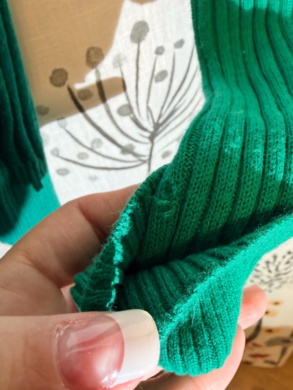 dip Emerald Ribbed V-Neck Button Cardigan - Picture 4 of 10